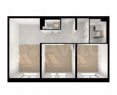 2-к квартира, 56.7 м², 15/22 эт.