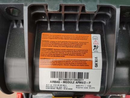 Подушка безопасности пассажира Вольво С60 Volvo S6