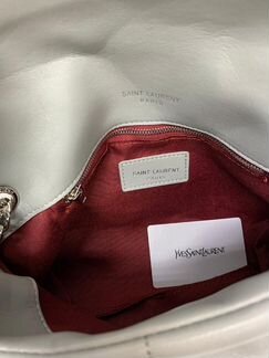 Новая женская сумка через плечо Saint Laurent сера