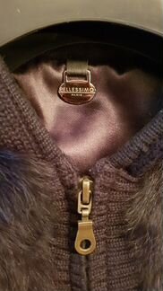 Меховой жилет Pellessimo Paris с капюшоном М