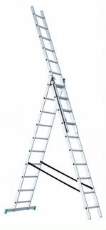 Трехсекционная алюминиевая лестница sarayli 3х16