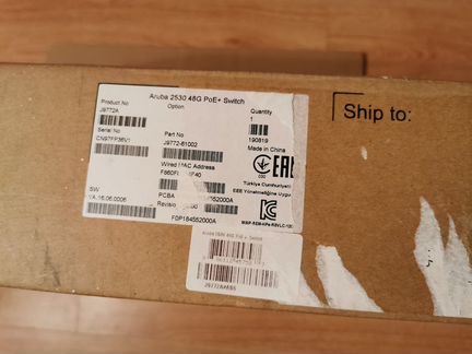 Коммутатор Aruba 2530-48G-PoE+ J9772A (новый)