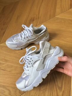 Nike huarache run кроссовки белые