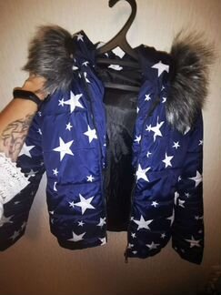 Куртка, пуховик, куртка со звездами