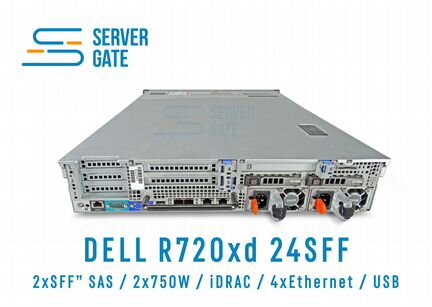Сервер dell R720xd 24SFF 2 x E5-2695v2 384 GB