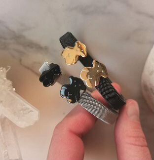 Браслет Тоус Tous с мишками на плетении