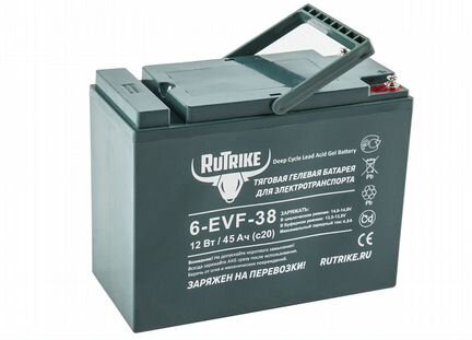 Аккумулятор тяговый RuTrike 6-EVF-38 (12В 45 Ач)