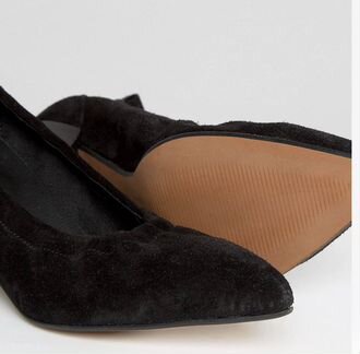 Туфли замшевые лодочки чёрные ASOS 38 р новые