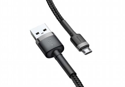 Кабель micro USB в оплетке на 1.5A, длина 2м