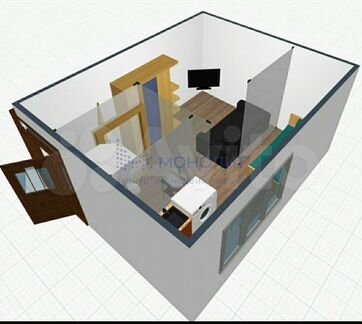 Квартира-студия, 34.5 м², 1/6 эт.
