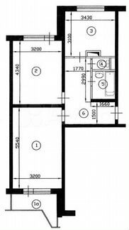 2-к квартира, 55.9 м², 6/17 эт.