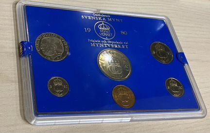 Швеция 1980 годовой набор. UNC