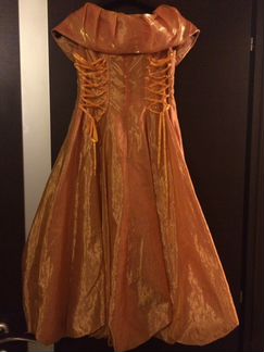 Платье выходное рыжее на рост 116-122