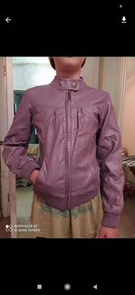 Куртка кожаная на девочку 8-10 лет 156 р