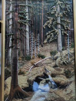 Картина Шишкина в технике флористическая живопись