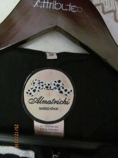 Черное платье с белой вышивкой Испания р.46