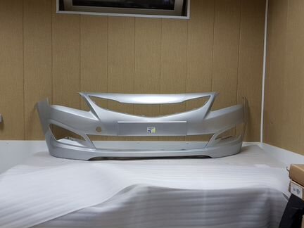 Бампер серебро Hyundai Solaris