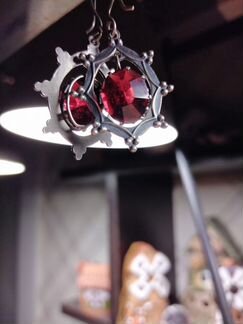 Винтажные серебряные серьги 875 пробы