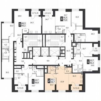 2-к квартира, 48.7 м², 4/38 эт.