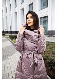 Пуховик длинный новый одеяло оверсайз с поясом