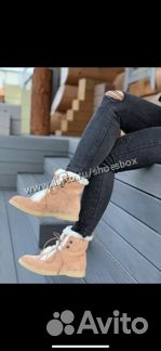 Ботинки зимние лоро пиана рыжие