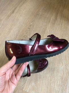 Туфли нарядные, лаковые бордовые, 31 размер