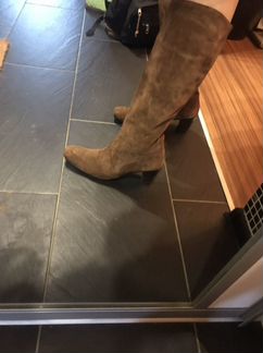 Сапоги замшевые осенние