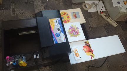 Планшетный (текстильный) принтер, А4 (переделан)