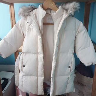 Пуховик zara для девочки 110