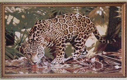 Картина ковёр гобелен Леопард зима Мэрилин Монро