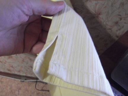 Капри стрейч светло жёлтые