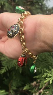 Винтажный комплект,браслет/клипсы,Ivana