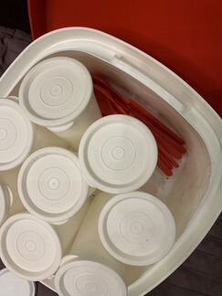 Tupperware йогуртница 9 стаканчиков с ложечками
