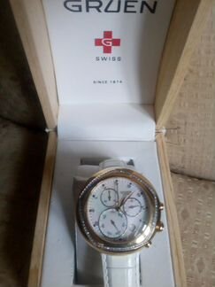 Часы Gruen chronograph diamonds -новые-оригинал