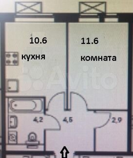1-к квартира, 34 м², 8/25 эт.