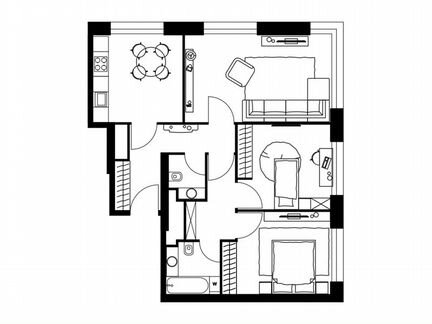 3-к апартаменты, 75.7 м², 25/33 эт.