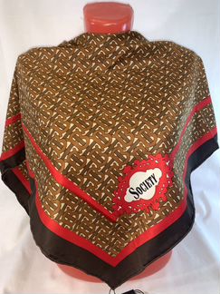 Стильный шёлковый платок Burberry, 90/90 новый