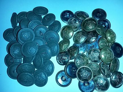 Пуговицы ркка 13, 18, 21 мм в количестве для реко