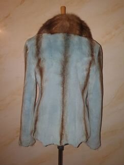 Шуба с соболем из щипаной норки