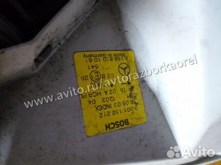 Фара передняя правая Mercedes W168 а класс
