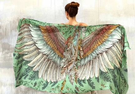 Shovava шарф палантин с крыльями шовава