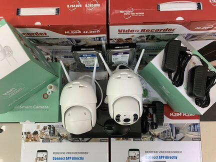 KIT2ipwfmq1080P. Комплект IP Wi-Fi видеонаблюдения