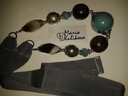 Колье из натуральных материалов