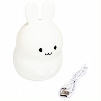 Ночная лампа Bondibon Зайка, силикон, 8 цветов, USB зарядка (вв4918)