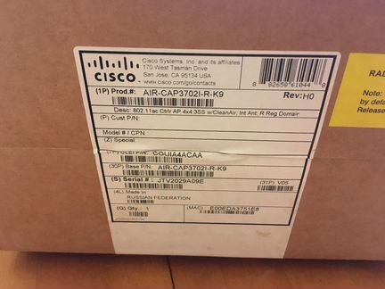 Точка доступа Cisco AIR-CAP3702I-R-K9
