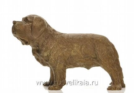 Бронзовая статуэтка собаки 
