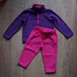Флисовый костюм для девочки Decathlon