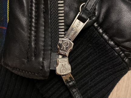 Кожаный женский пуховик dsquared 2