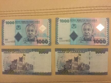 Банкнота Танзании 1000 шиллингов