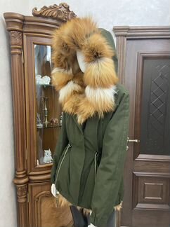 Куртка парка женская с натуральным мехом